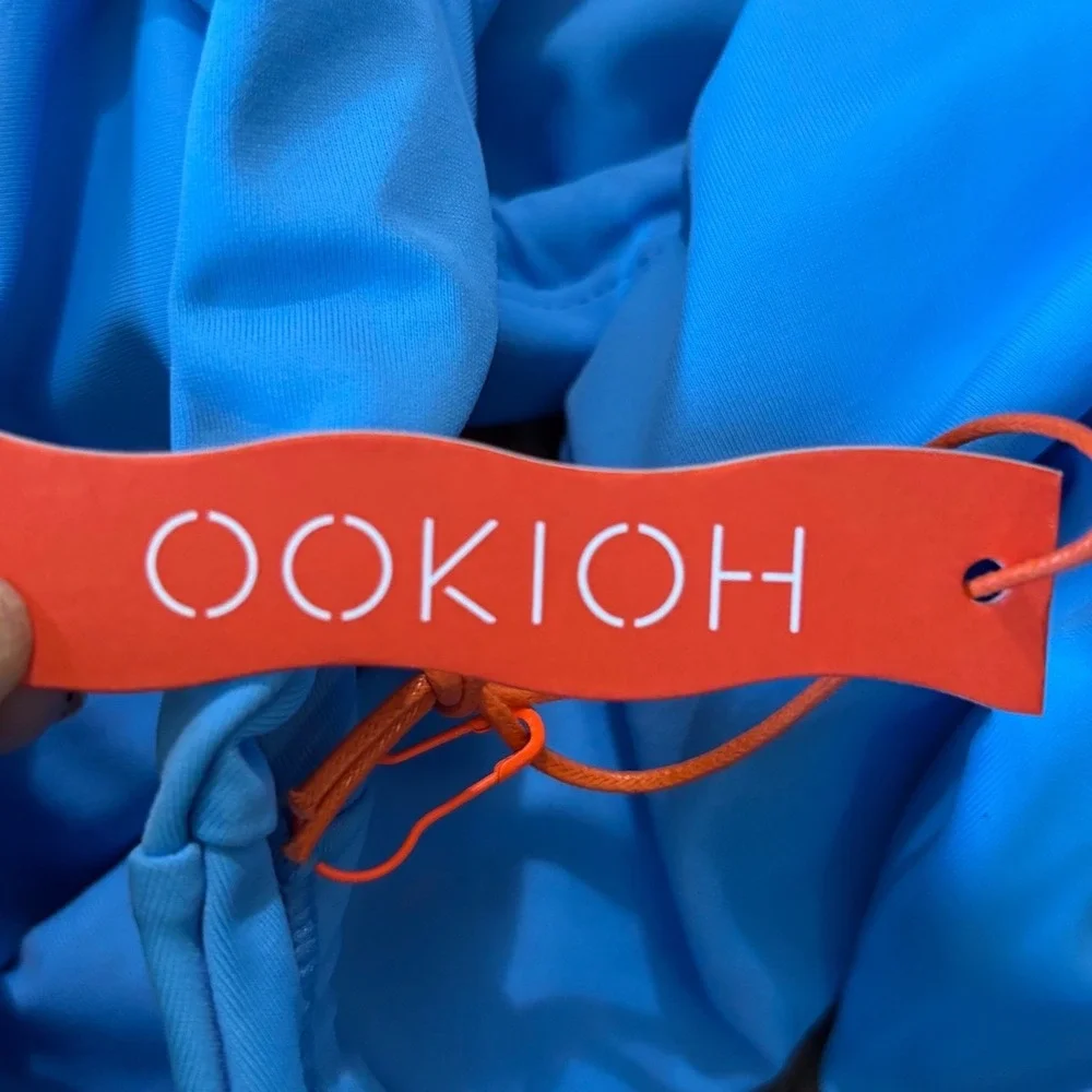 OOKIOH Monaco Bikini Bottom Blue Recycled High Cut Swim Sustainable Eco-friendly